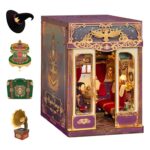 Tonecheer Magical Journey Train Cabin DIY Book Nook Kit with LED