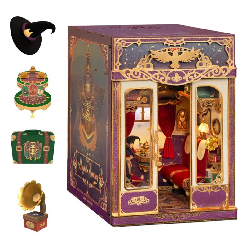 Tonecheer Magical Journey Train Cabin DIY Book Nook Kit with LED Tonecheer Magical Journey Train Cabin DIY Book Nook Kit with LED