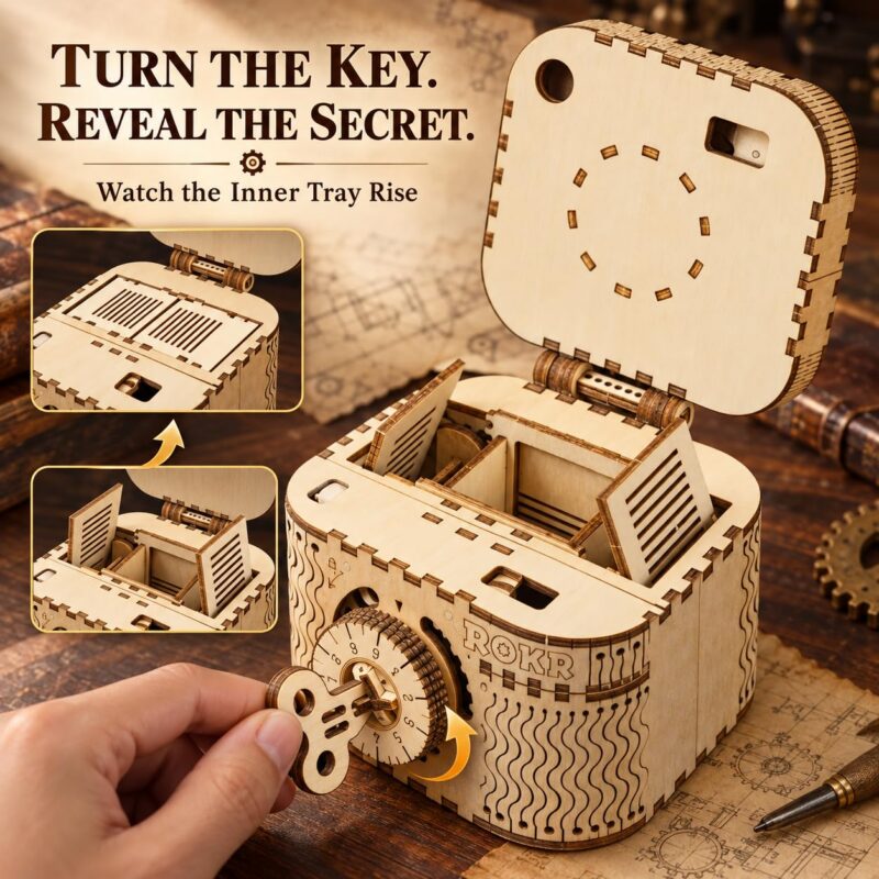 Rokr Mechanical Treasure Box 3D Wooden Puzzle