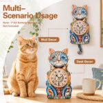 Jollitot Cat 3D Wooden Clock Puzzle