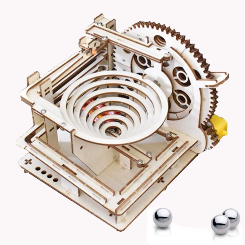 Auryee Spiral Track 3D Wooden Marble Run Auryee Spiral Track 3D Wooden Marble Run
