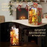 QuesEfflore Christmas Village DIY Book Nook Kit with LED