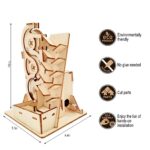 Auryee Solar-Powered 3D Wooden Marble Run