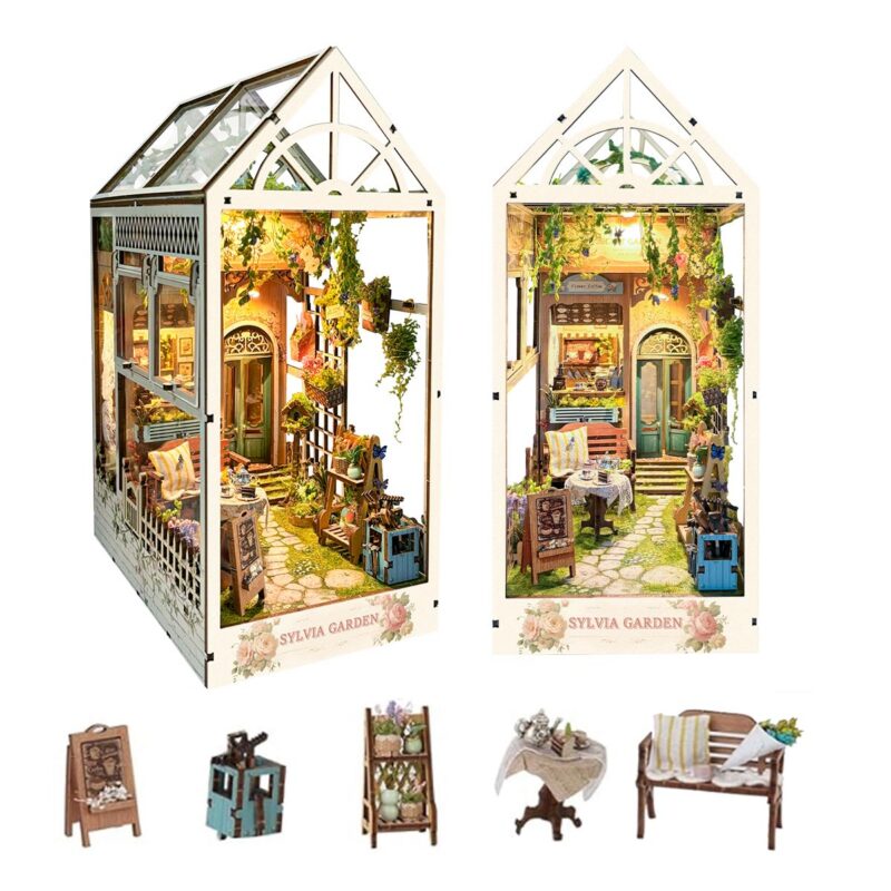 Strucwood Sylvia Garden DIY Book Nook Kit with LED