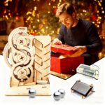 Auryee Solar-Powered 3D Wooden Marble Run