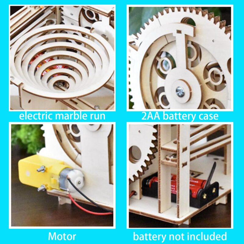 Auryee Spiral Track 3D Wooden Marble Run