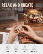 Rokr Stagecoach 3D Wooden Music Box Puzzle
