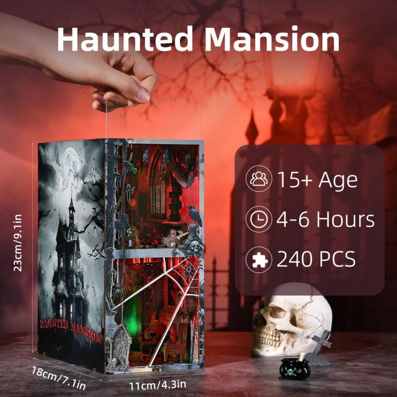 Fifijoy Haunted Horror DIY Book Nook Kit with LED