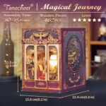 Tonecheer Magical Journey Train Cabin DIY Book Nook Kit with LED