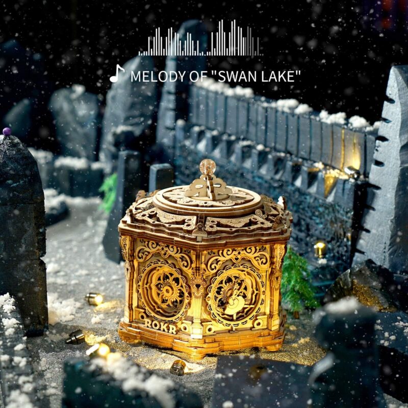 Rokr Cathedral-Style 3D Wooden Music Box Puzzle
