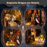 Soothee Dragon Castle DIY Book Nook Kit with LED