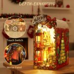 QuesEfflore Christmas Village DIY Book Nook Kit with LED