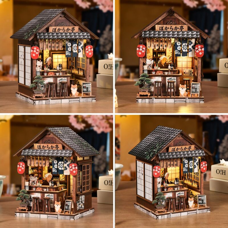 Kubelyx Japanese Izakaya DIY Book Nook Kit with LED