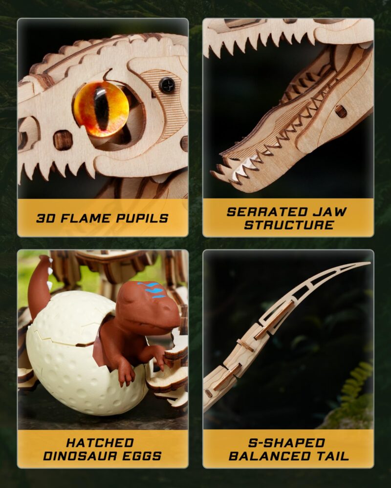 Rokr Velociraptor 3D Wooden Puzzle