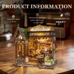 Lorenook Floral Mark Cafe DIY Book Nook Kit with LED