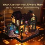 Funpola Magic Bookstore DIY Book Nook Kit with LED