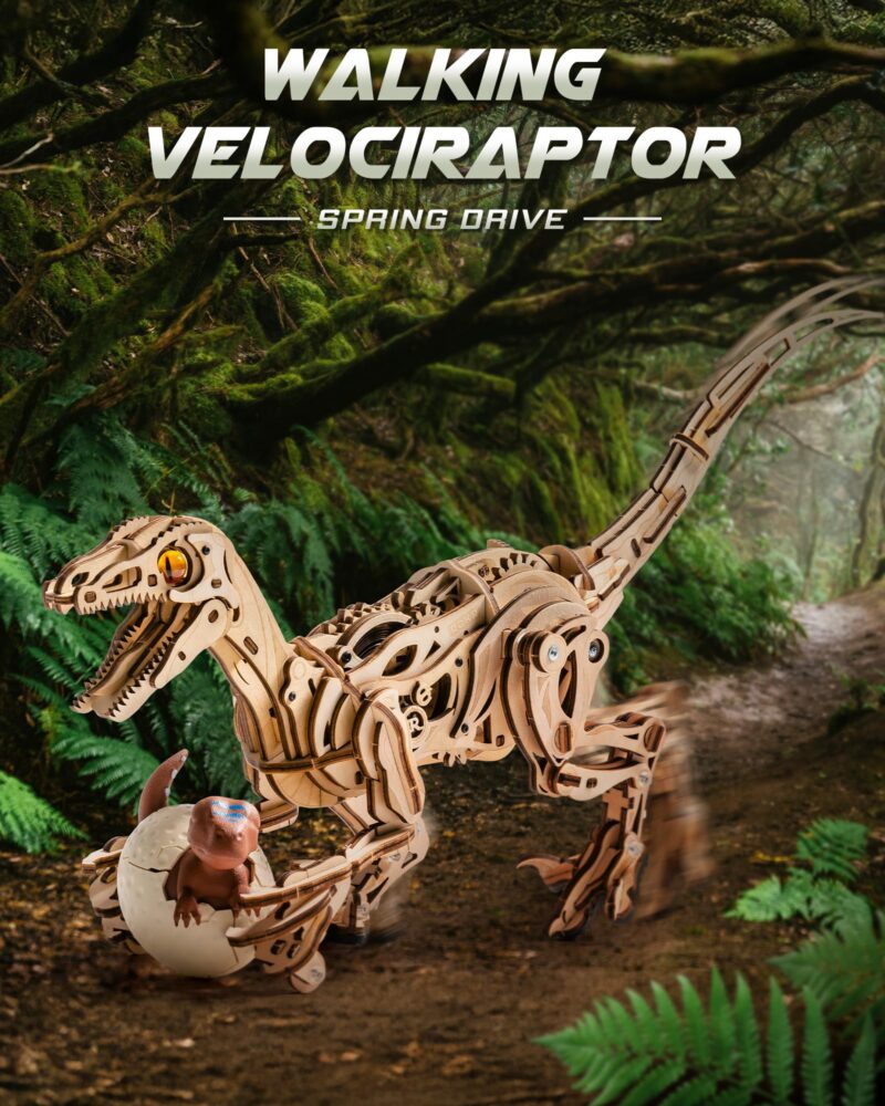 Rokr Velociraptor 3D Wooden Puzzle