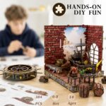 Isseve Pirate Castle DIY Book Nook Kit with LED
