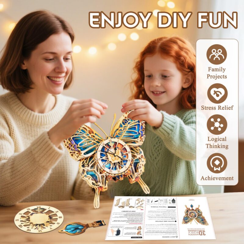 Cutywood Knight Shield 3D Wooden Clock Puzzle