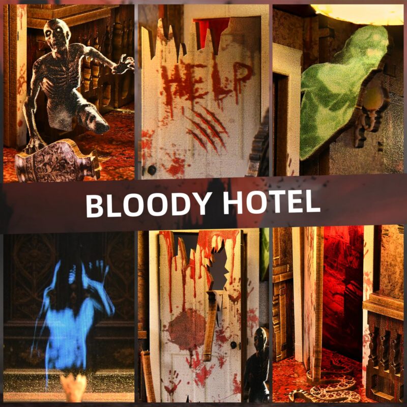 Droicc Bloody Hotel DIY Book Nook Kit with LED