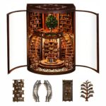 Qwakay Wisdom Yearbook Library DIY Book Nook Kit with LED