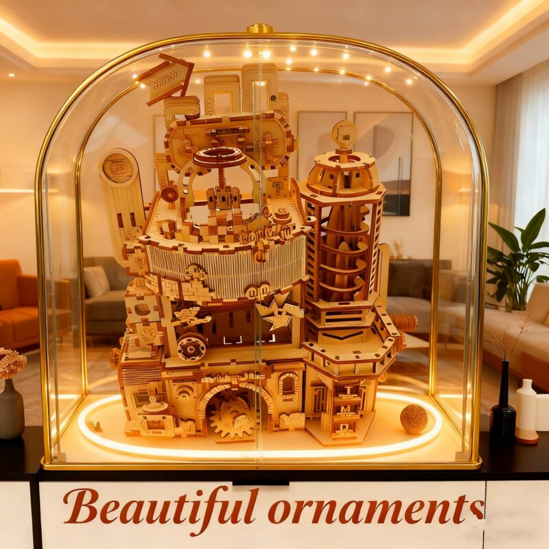 Faucly Mechanical Castle 3D Wooden Puzzle