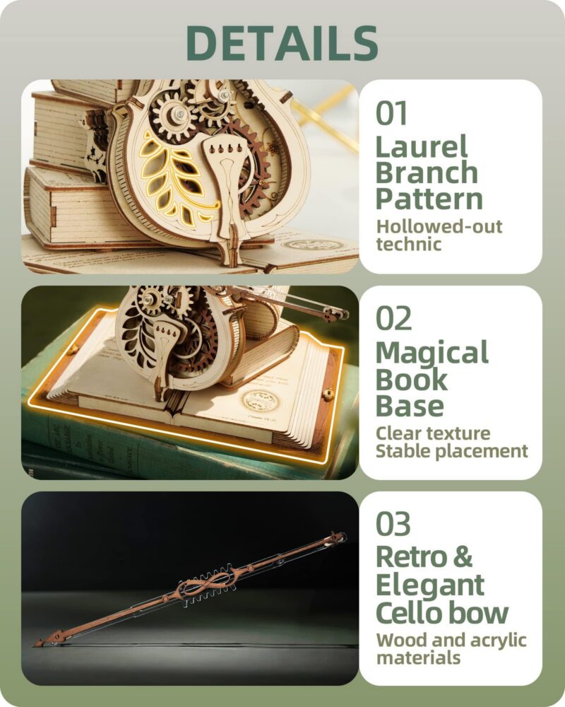 Rokr Cello 3D Wooden Music Box Puzzle