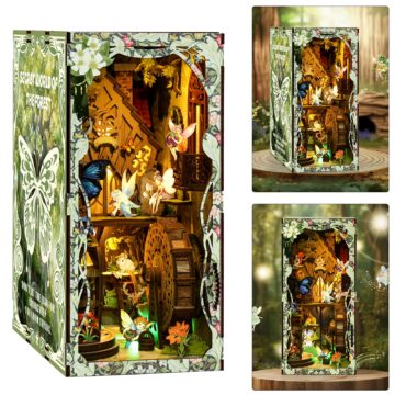 Isseve Forest Secret World DIY Book Nook Kit with LED