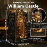 Flever William Castle DIY Book Nook Kit with LED