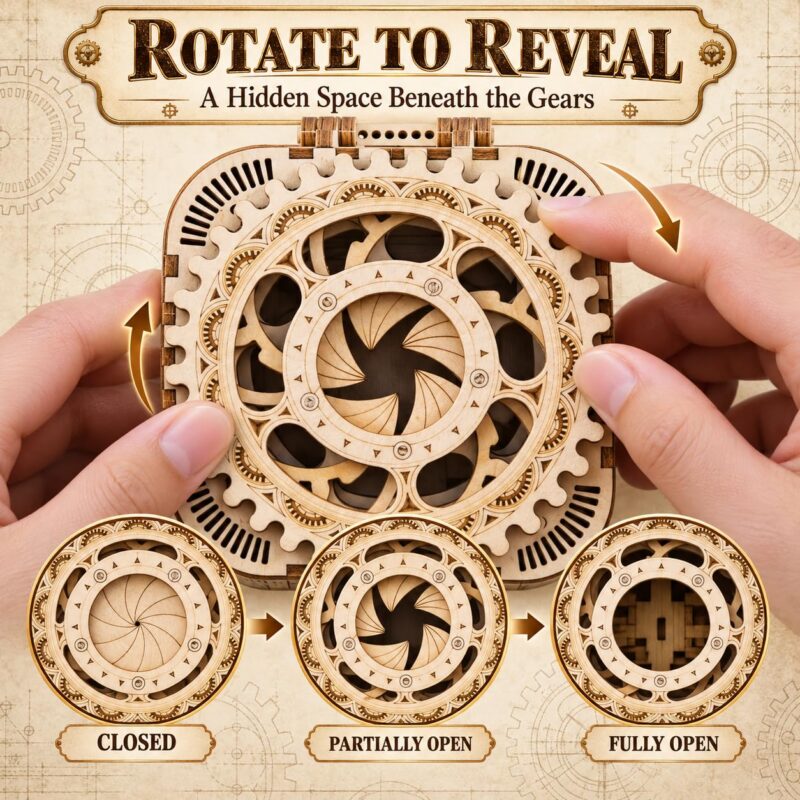 Rokr Mechanical Treasure Box 3D Wooden Puzzle