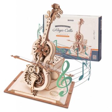 Rokr Cello 3D Wooden Music Box Puzzle