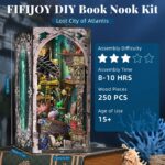 Fifijoy Lost City of Atlantis DIY Book Nook Kit with LED