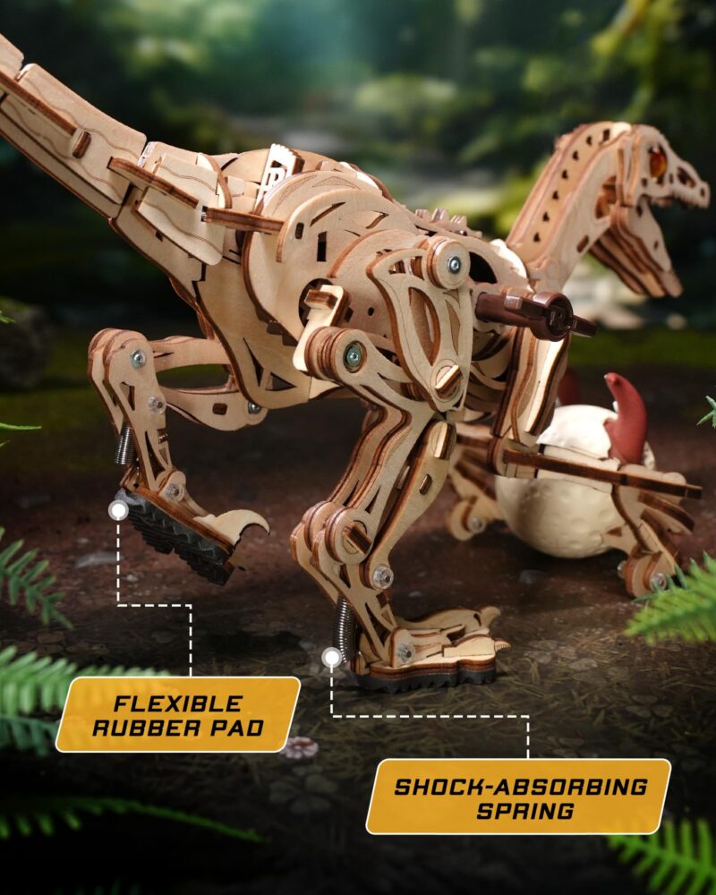 Rokr Velociraptor 3D Wooden Puzzle