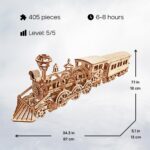 Wood Trick Toy Train Set 3D Wooden Model Kit