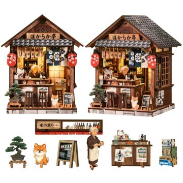 Kubelyx Japanese Izakaya DIY Book Nook Kit with LED