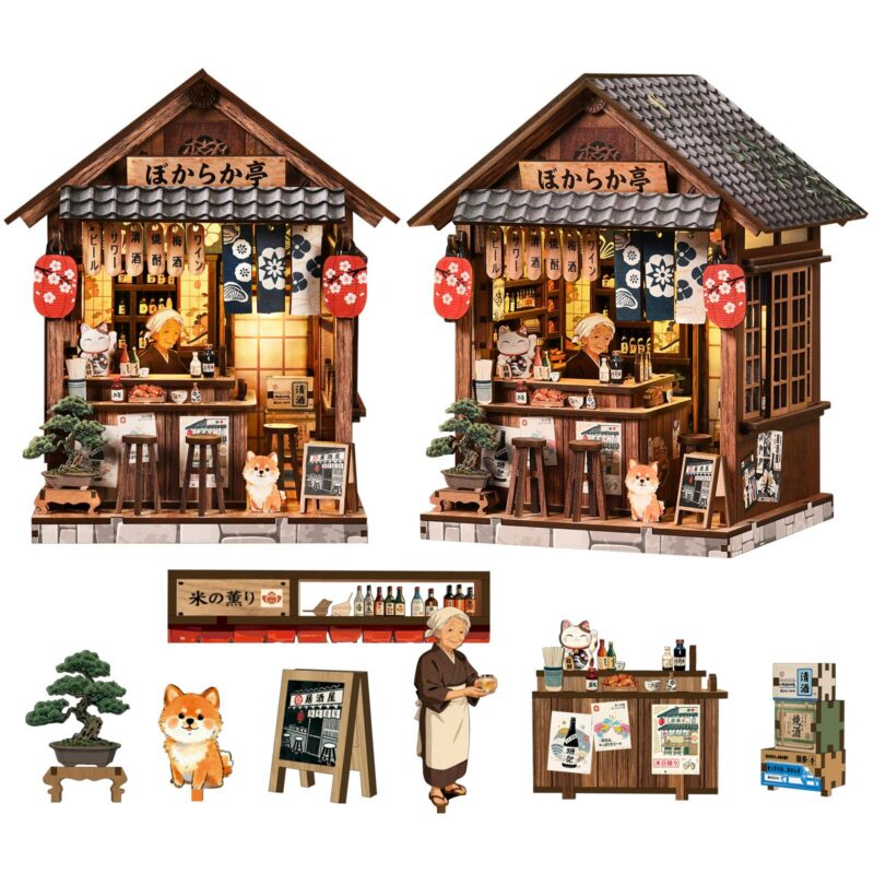 Kubelyx Japanese Izakaya DIY Book Nook Kit with LED Kubelyx Japanese Izakaya DIY Book Nook Kit with LED