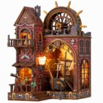 Isseve Pirate Castle DIY Book Nook Kit with LED