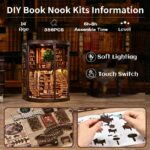 Qwakay Wisdom Yearbook Library DIY Book Nook Kit with LED