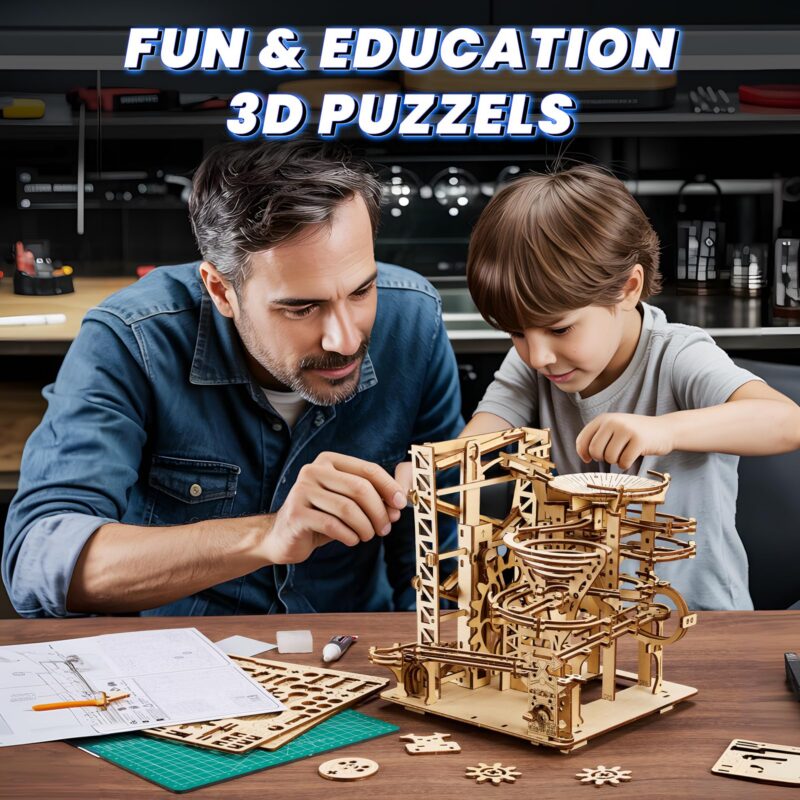 Uplike Climbing Compass 3D Wooden Marble Run