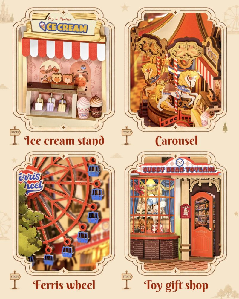 Rolife Fairytale Amusement Park DIY Book Nook Kit with LED