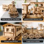 Wood Trick Toy Train Set 3D Wooden Model Kit