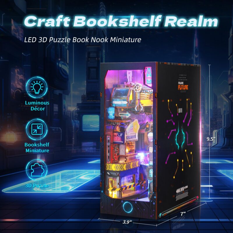 Funpola Endless Dimensions DIY Book Nook Kit with LED