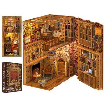 Cutefun Eternal Bookstore DIY Book Nook Kit with LED