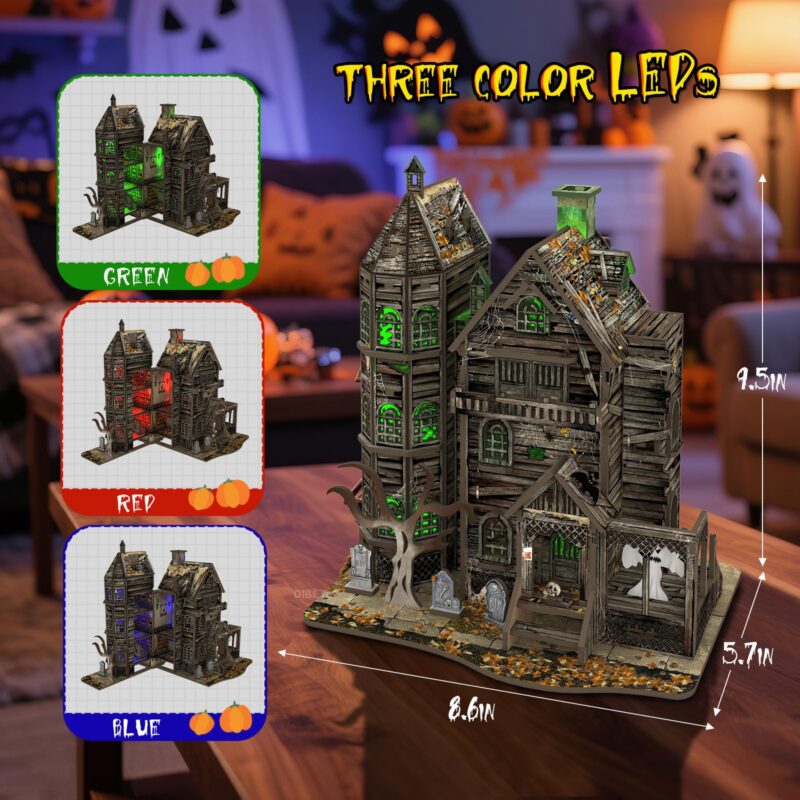 Dibetoy Haunted House DIY Book Nook Kit with LED