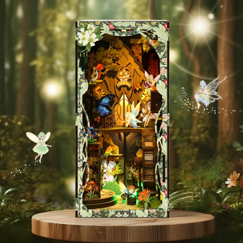 Isseve Forest Secret World DIY Book Nook Kit with LED
