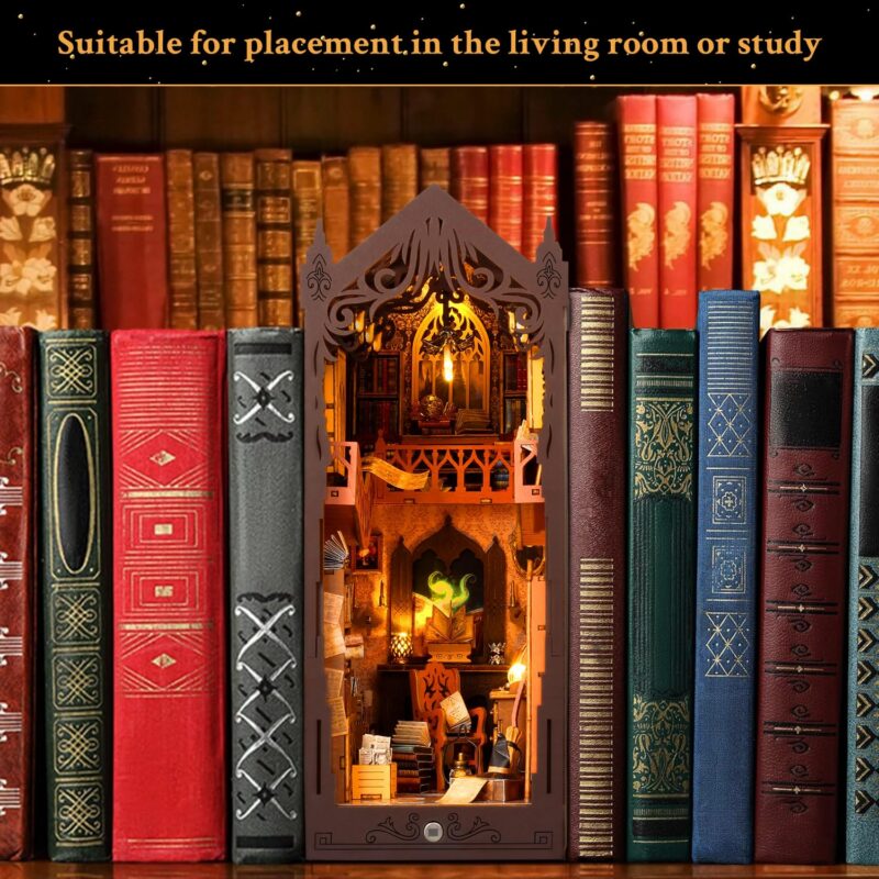 Lycidae Magic Library DIY Book Nook Kit with LED
