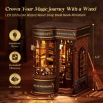 Funpola Wizard Wand Shop DIY Book Nook Kit with LED