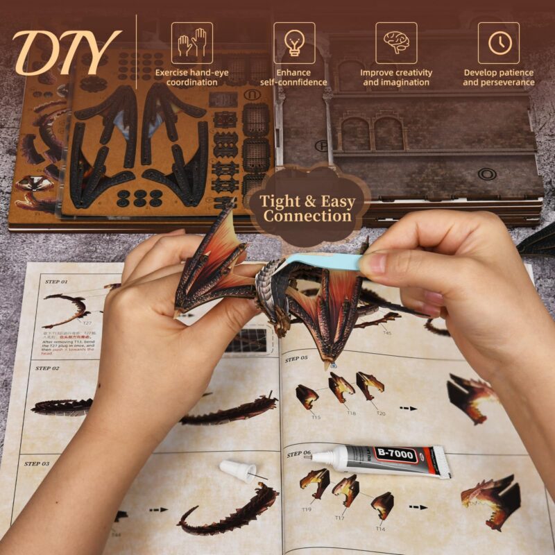 MiniCity Ember Castle DIY Book Nook Kit with LED