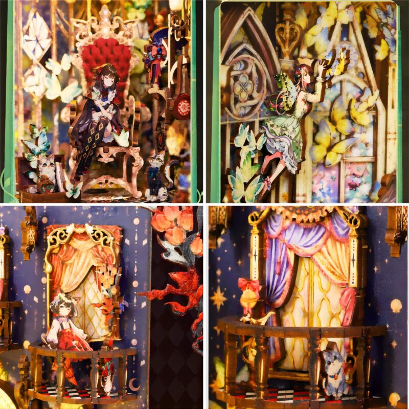 Ozjay Fairy Tale Elves DIY Book Nook Kit with LED