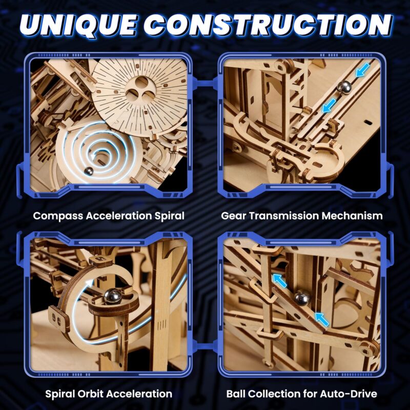 Uplike Climbing Compass 3D Wooden Marble Run
